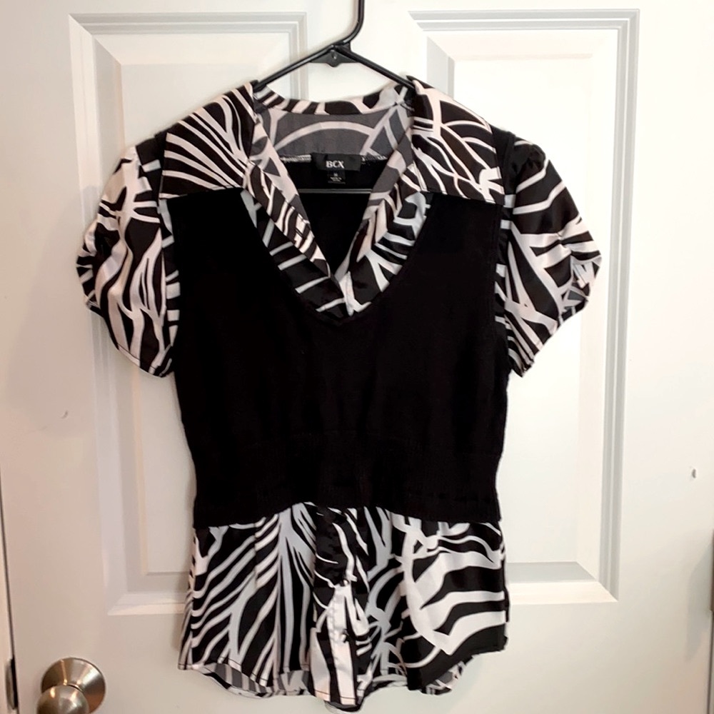 Collared shirt with sweater vest